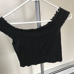 Black crop top